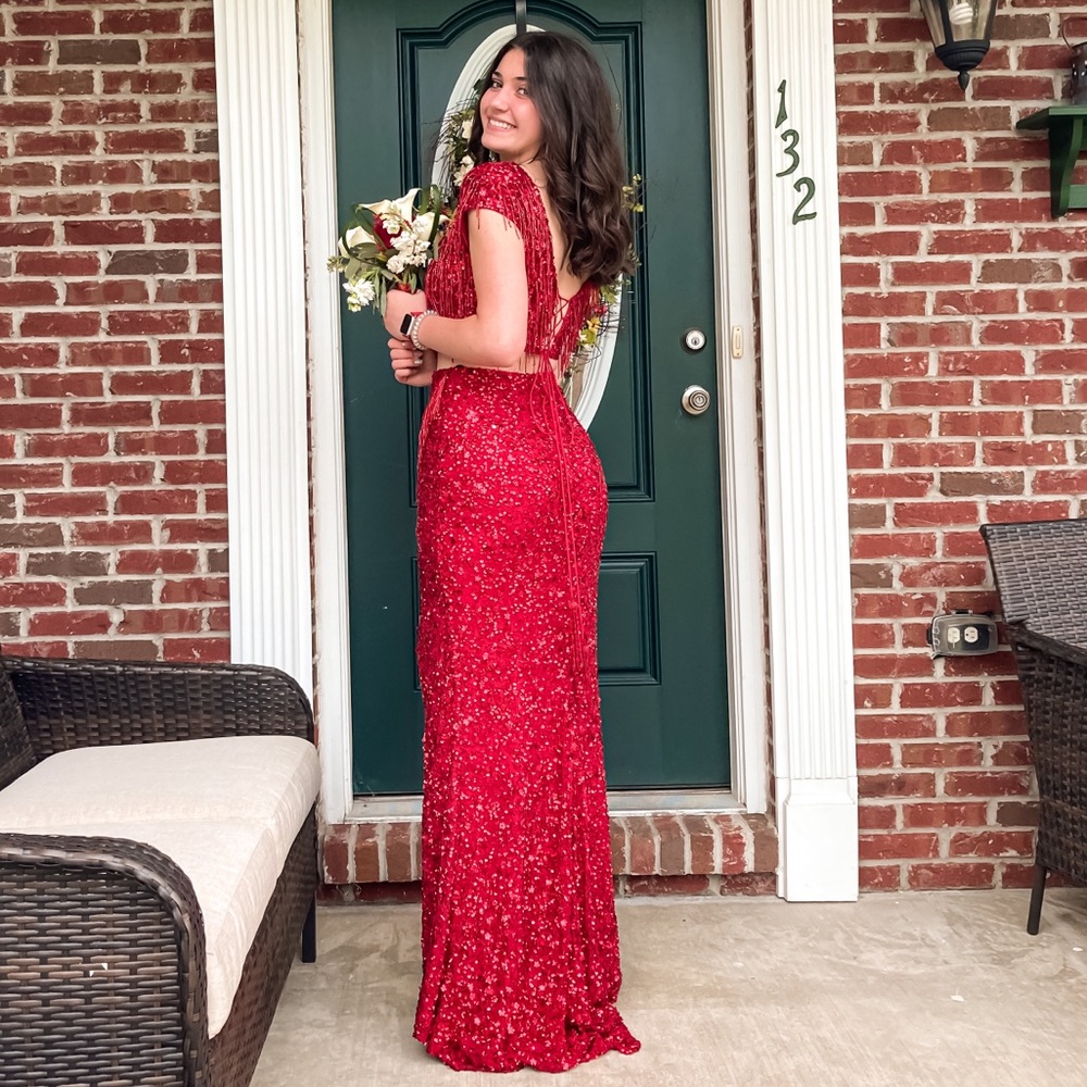 Sherri Hill 54365 Red Prom Dress